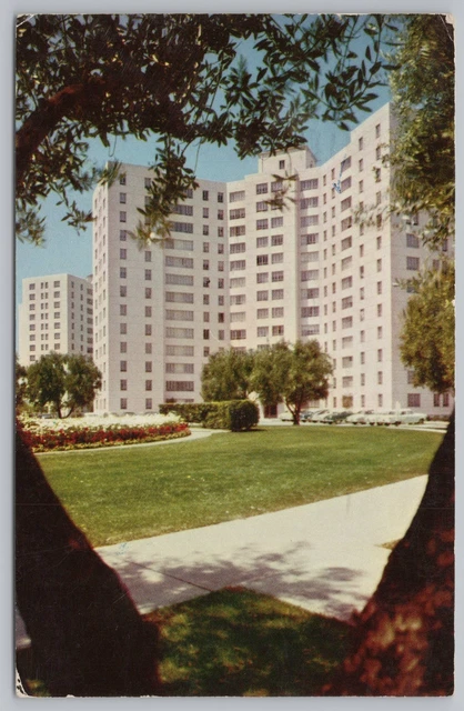 STATE VIEW~PARKLABREA TOWERS Buildings In Los Angeles CA~Vintage ...