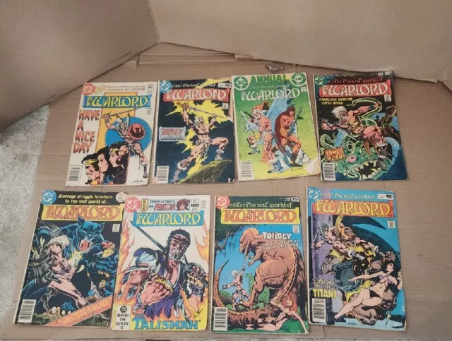 Lot of 8 Vintage DC The Warlord Comic Books  FREE SHIPPING!