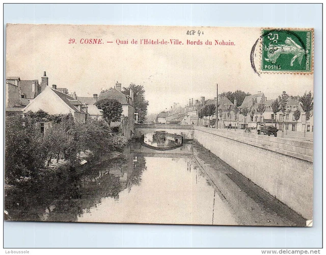 58 COSNE - Quai de l'H�tel de ville, bords de Nohain