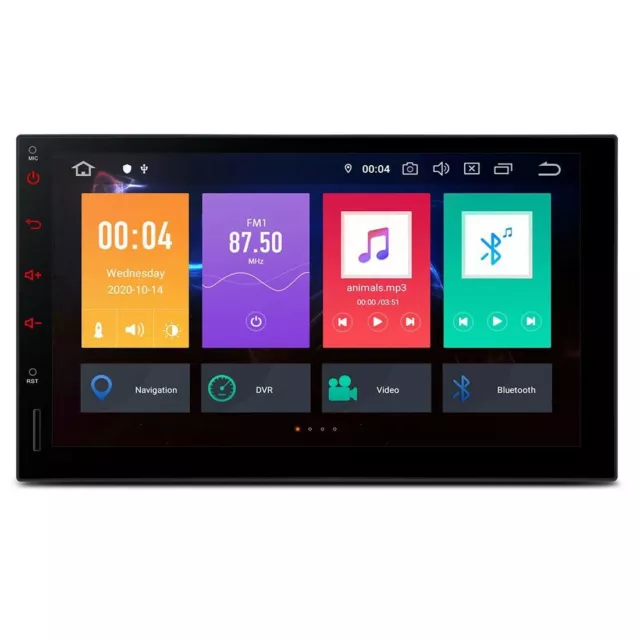 Universal Double Din Android 10.0 GPS SatNav DAB Wireless CarPlay WiFi BT Stereo