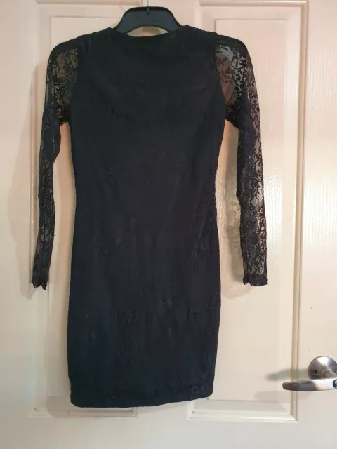 Black Missguided Lace Dress Size XS 2