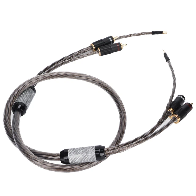 (1M)Adaptateur Câble Stéréo Câble Audiophiles Prise Plaquée Or 24K Basse