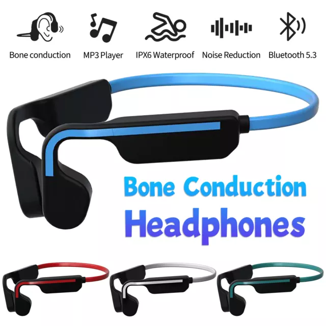 Bone Conduction Headphones Bluetooth 5.3 Wireless Earbuds Outdoor Sport Headset,