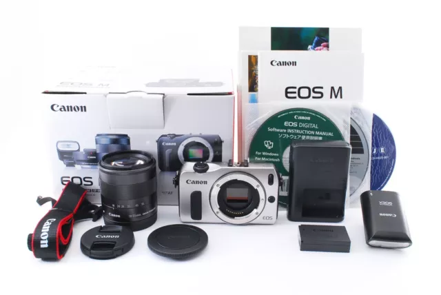 Canon EOS M 18.0MP Digital Camera w/EF-M 18-55mm IS STM Lens w/Box [Near Mint]