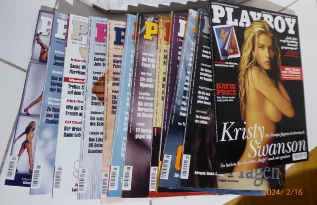 12 x Playboy Zeitschrift Jahrgang 2003