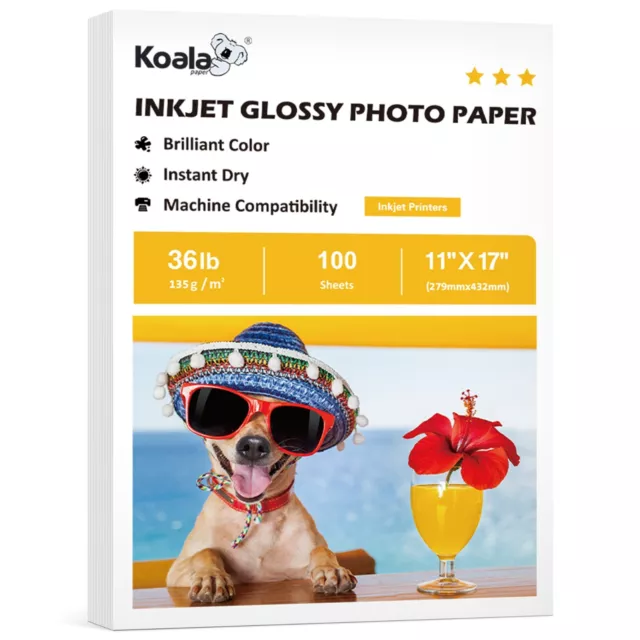 Koala Double Sided Glossy Photo Paper 8.5x11 32lb 300 Sheets