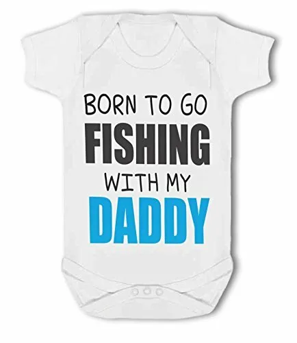 Born to go Fishing with my Daddy - Baby Vest by BWW Print Ltd