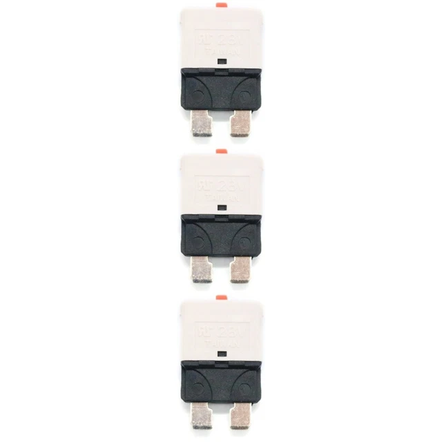 25AMP 28V DC Disjoncteur Déclencheur Fusibles Standard Fusible Réinitialisa