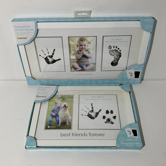 (2) Pearhead Babyprint Newborn Hand/Foot Print and NB/Dog Hand Print Photo Frame