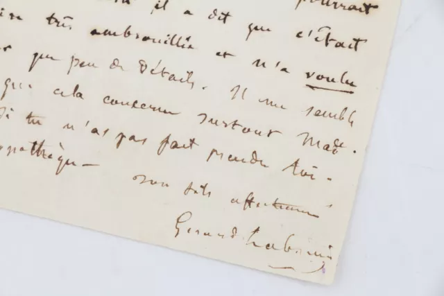 NERVAL Lettre AUTOGRAPHE SIGNEE à son père le Dr Labrunie MANUSCRIT 1841