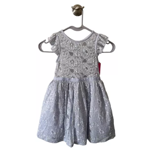 Zunie Girl Size XS (4/5) Periwinkle Dress Up Lightweight Lace Knee Length Dress