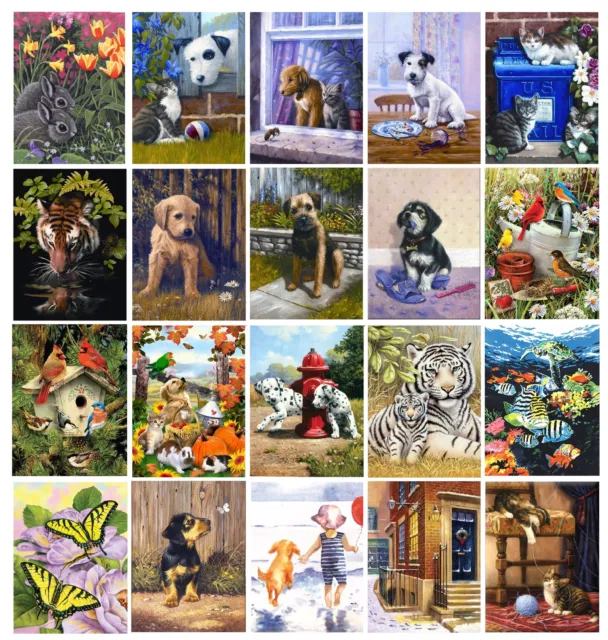 24 Set tra Cui Scegliere Cane Gatto Cucciolo & Animale Dipinti A4 Pittura Da Kit