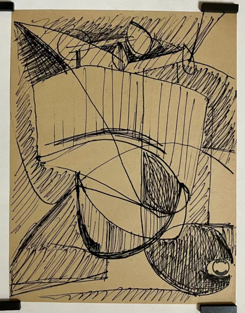 Beaudin André Composition Circa 1950 Dessin à l'encre Abstrait