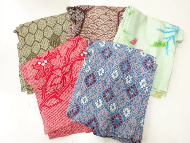 45315# Japanese Kimono / Antique Haori / Set Of 5 / All Shibori