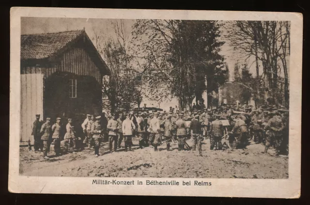 AK - Militär-Konzert in Bétheniville bei Reims Frankreich - 1.WK