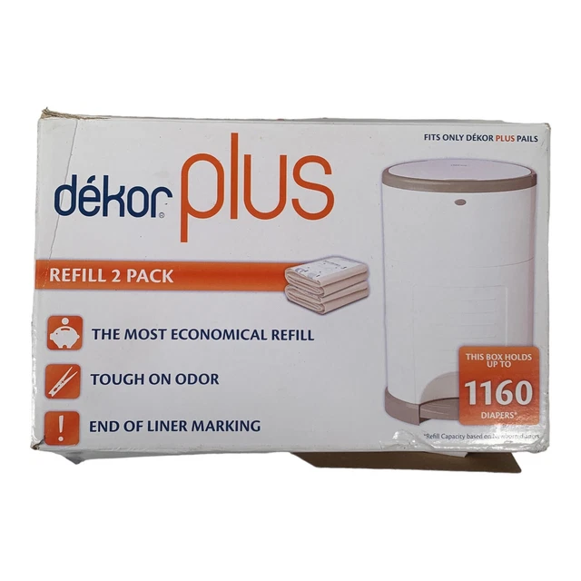 Dekor Plus Diaper Pail Refills - 2 Pack