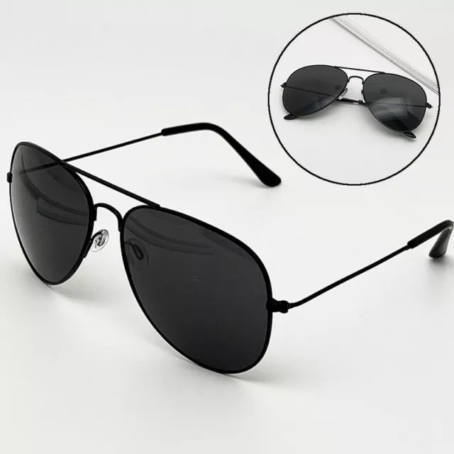 Mens Sunglasses Womens Black Retro Frame Classic Metal Mirrored Ladies Vintage