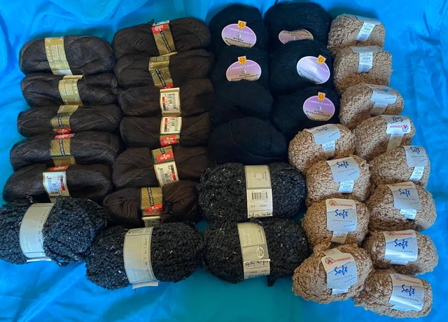 wolle paket konvolut 1,9Kg Austermann,Schewe etc. viel Mohair