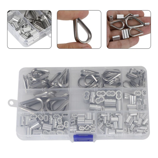 Manchon De Boucle De Sertissage Ferrule Pour Câble De Corde De Fin De Ligne S