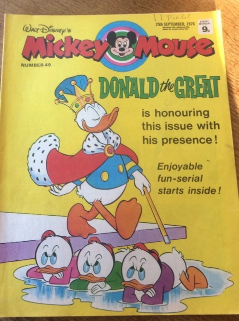 WALT DISNEYS MICKEY Mouse 250976 Disney Comic Disneyana Donald the