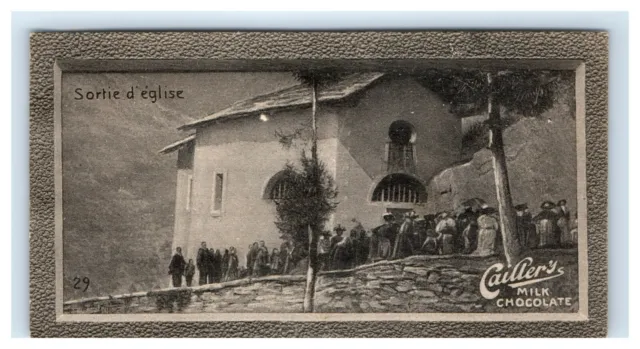 France Cailler's Genuine Swiss Milk Chocolate Church Trade Card c.1900  tc1-13