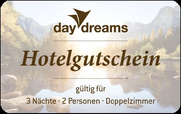 Hotelgutschein Daydreams für 3 Nächte / 2 Personen