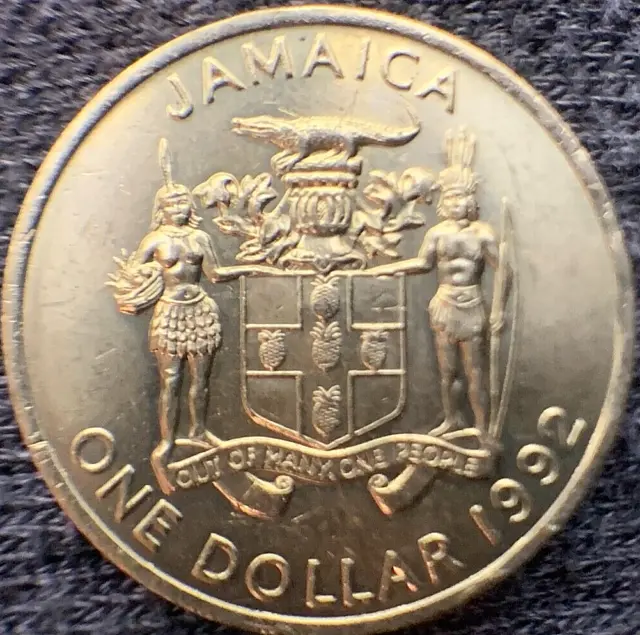 1992 Jamaica 1 Dollar Coin     #X238