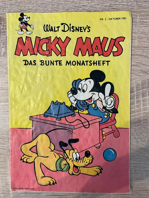 Micky Maus Comic Nr. 2 / Oktober 1951 Nachdruck, Zustand 3