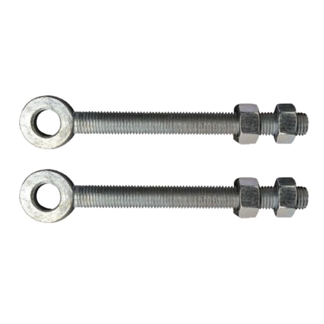 ADJUSTABLE ZINC EYE Bolts Steel Gate Hinge Hangers 12mm, 16mm, 20mm £8.