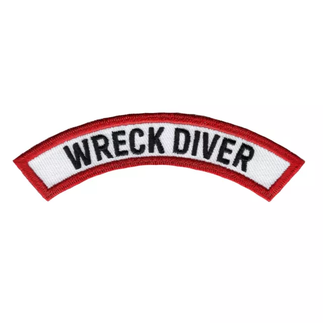 WRECK DIVER CHEVRON - SCUBA DIVING iron-on DIVE PATCH embroidered applique