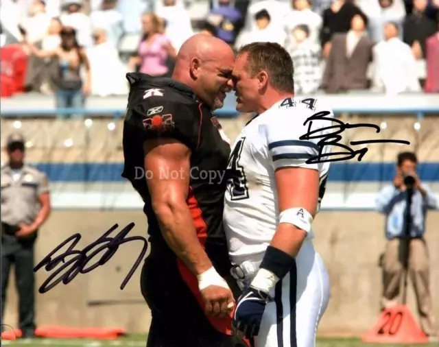 Bill Goldberg Brian Bossworth Signed Photo 8X10 Rp Autographed Picture