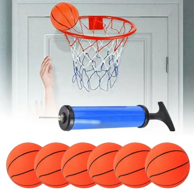Excitant mini ensemble de basket-ball gonflable pour enfants 6 balles avec pompe