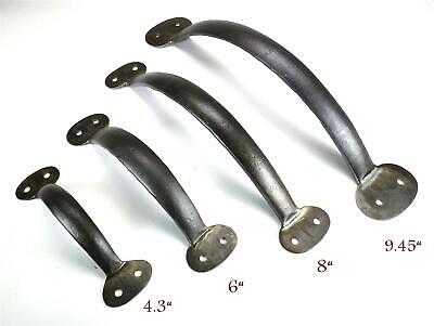 Hand Forged Drawer Pull Cabinet Door Handles Wrought Iron Bow Farmhouse Cupboard