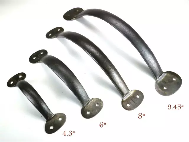 Hand Forged Drawer Pull Cabinet Door Handles Wrought Iron Bow Farmhouse Cupboard