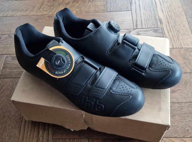 BRANDNEU IN VERPACKUNG DHB AERON CARBON RADFAHREN STRASSENSCHUHZIFFERBLATT in SCHWARZ EU 44 UK 10