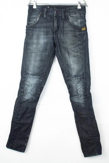 Jean G-Star Femme Taille W27 L32 - Coupe Droite, Couleur Noire, état Très Bon