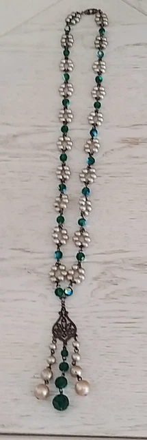 collier antique en lamelles de bakélite - "Aguida&quot