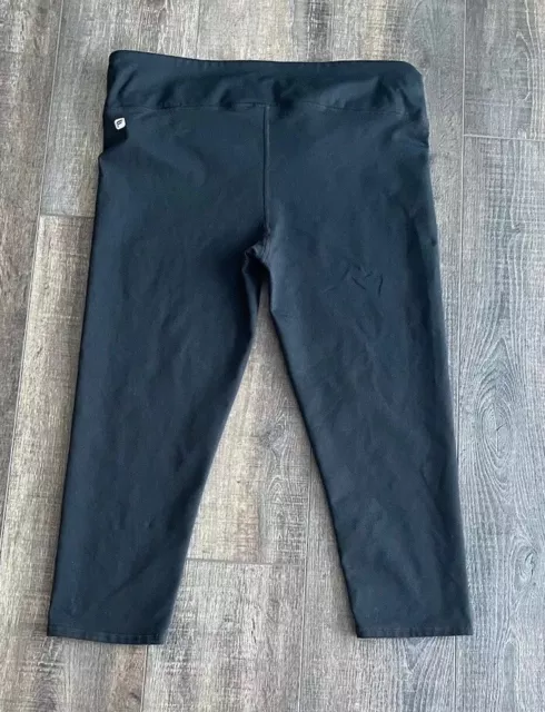 Fabletics Black Cropped Leggings With Pockets Size Large