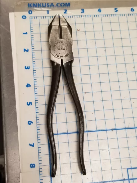 Kraeuter 1801 - 8-1/2" Long Lineman Pliers w/ Side Cutter USA