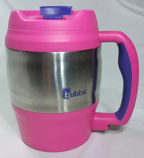 Big Bubba Classic Insulated Keg Mug in Pink with Purple Accents + Bottle Opener