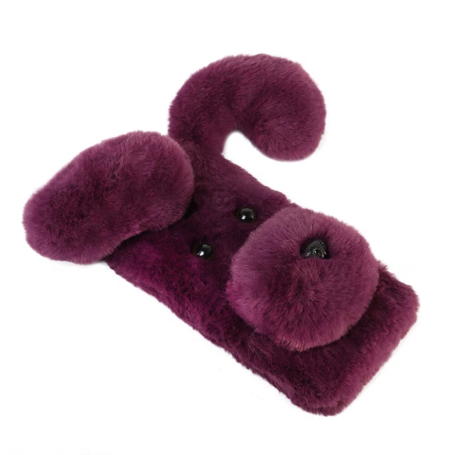 Coque pour téléphone Coque souple en peluche pour chien Mignon Mode Hiver 3