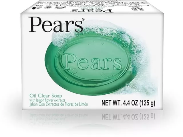 Pears Oil Clear Soap with Lemon Flower Extract 2 Pack