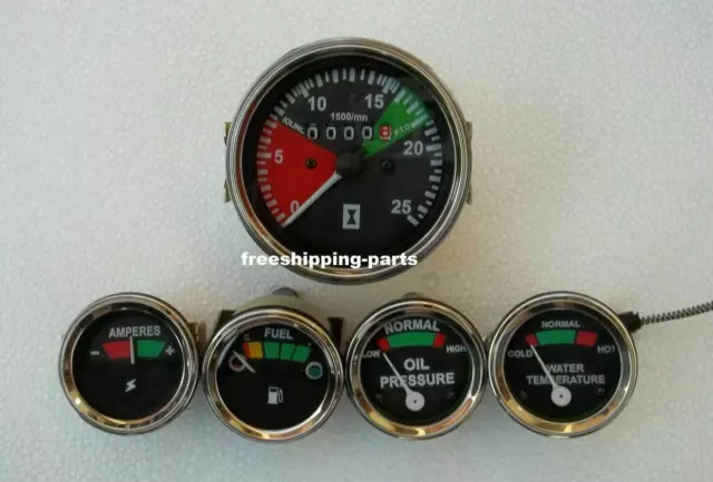 For Massey Ferguson Tractor - Tachometer Temp Oil Pressure AMP Fuel Gauge