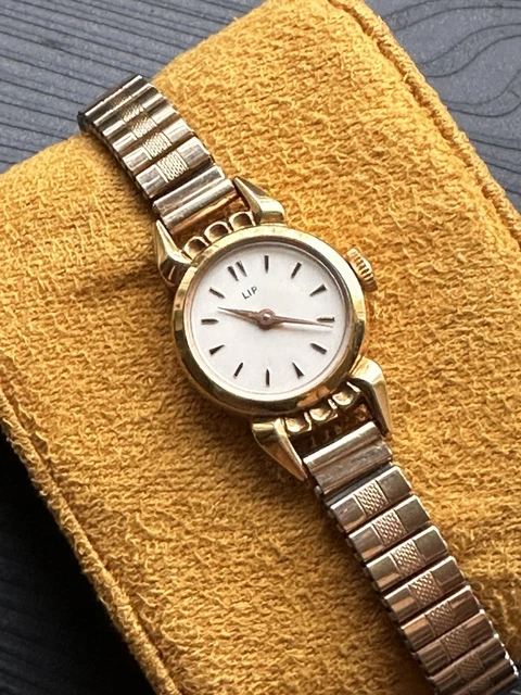 Montre Bracelet Femme Vintage Mécanique Dorée Lip Quartz - Occasion