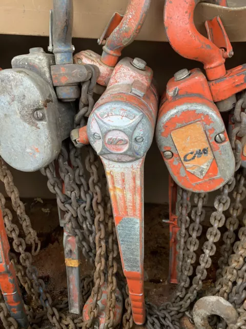 CM Series 640 Lever Chain Hoist 3 Ton 5’ Lift, Come Along, Puller