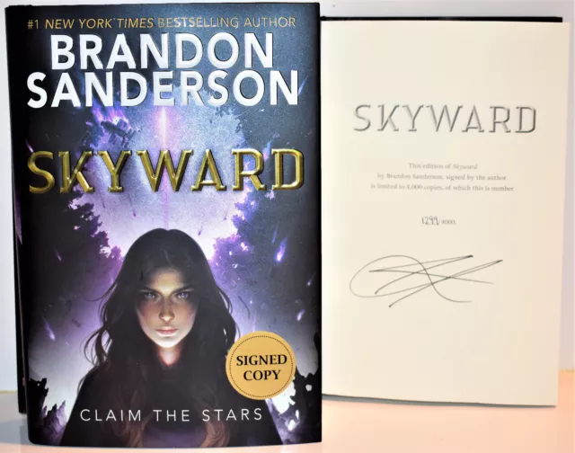 ✎✎SIGNED #'d 1st Print/Ed✎✎ Skyward by Brandon Sanderson NEW