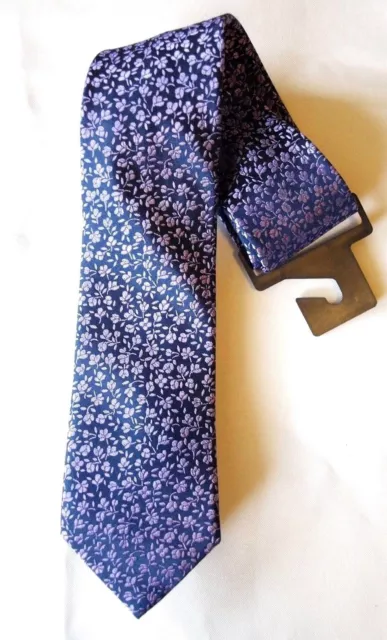 Express Men`s Floral Textured Narrow Silk Tie New $49