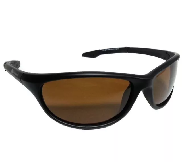 Wychwood Black Wrap Around Polarised Brown Lens Sunglasses - T9009