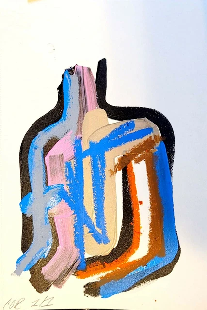 Corbellic Abstract Expressionism 10X7 Shaken Man Arm Numbered Contemporary Decor