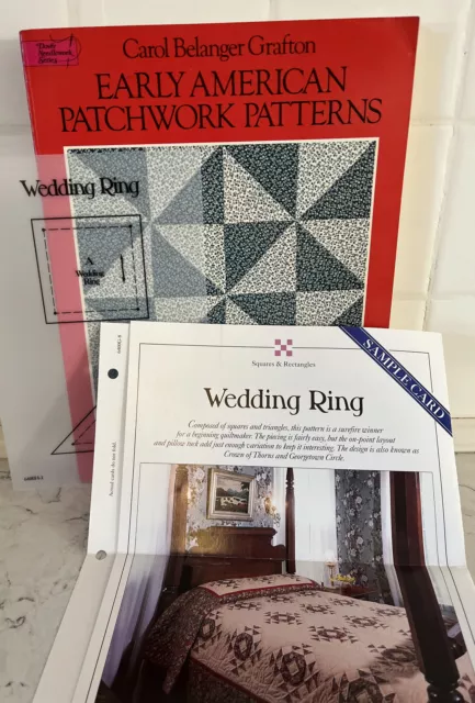 1980 Dover EARLY AMERICAN PATCHWORK PATTERNS 12 quilt designs Bonus Wedding Ring